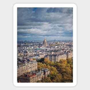 Autumn parisian cityscape Sticker